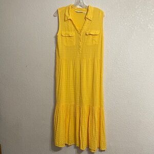 Emily Daniel’s  Sleeveless Button-
 Summer Dress
